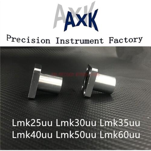 2019 Real Linear Rail High Quality 4pcs Lmk25uu Lmk30uu Lmk35uu Lmk40uu Lmk50uu Lmk60uu Square Flange Type Linear Bearing Ball