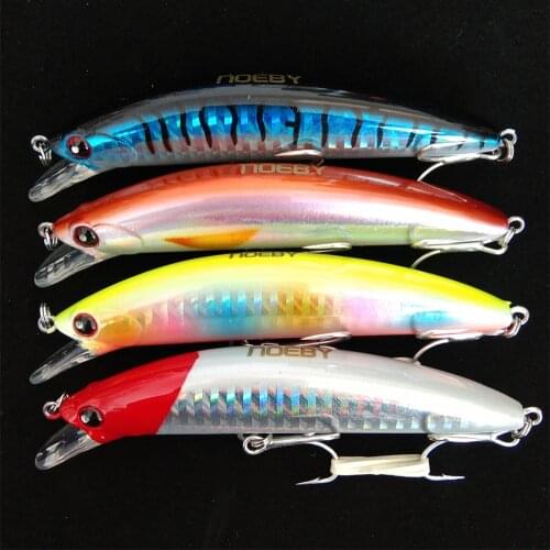 Noeby 4pcs 90mm/30g Minnow Fishing Lure Sinking 0.6-2.5m Artificial Hard Bait 3D Eyes Fishing Wobblers