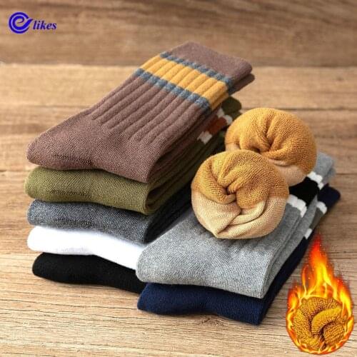5Pairs New Winter Wamer man Thicken Thermal cotton Cashmere Snow Socks Seamless Terry Boots Floor Sleeping Socks for Mens