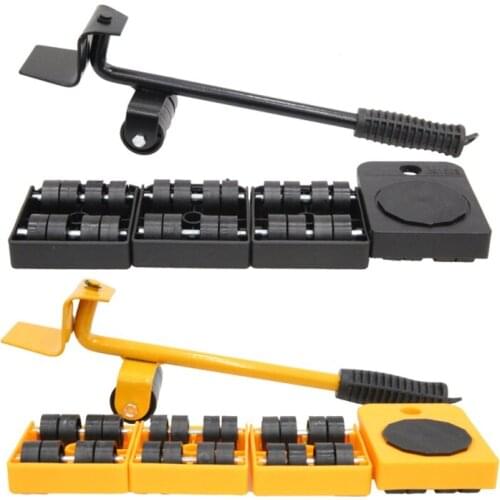 5 In 1 Furniture Mover Transport Set Mobile Heavy Object Handling Tool Household Mobile Device Labor Saving Pry Hand Tool Set