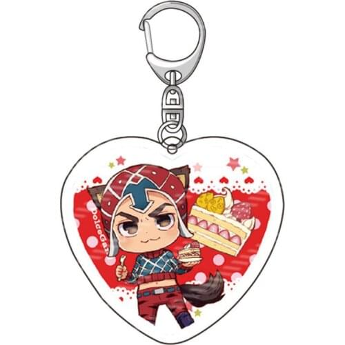 JOJOs Bizarre Adventure Kujo Caesar Joseph Dio Giorno Anime Acrylic Figure keychain Keyring Decoration Collection Model Toy