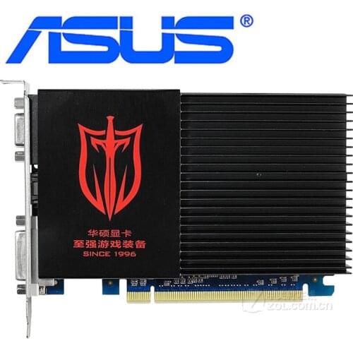 ASUS Original GT610 1GB Graphics Cards 64Bit SDDR3 Video Card for nVIDIA Geforce GT 610 GT610-1GB GPU games Dvi VGA Cards Used