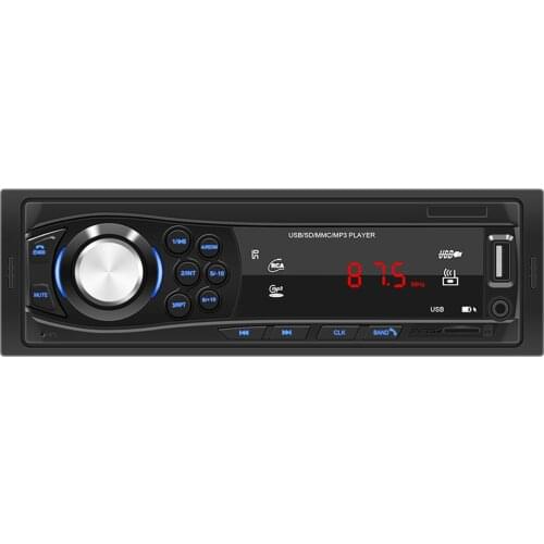 Car Radio Single 1 DIN Stereo Receiver 12V Input Dashboard TF Card USB Auxiliary Car Audio Radio Station Receiver Radio Station