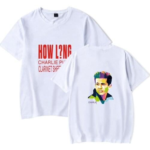 Charlie Puth Short Sleeve Casual Printed streetwear Mens T Shirt stranger things