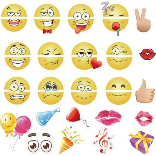 Funy Face Expression Party Photobooth Props DIY Party Decorations Baby Shower Photobooth Props Kids Birthday Party Supplies