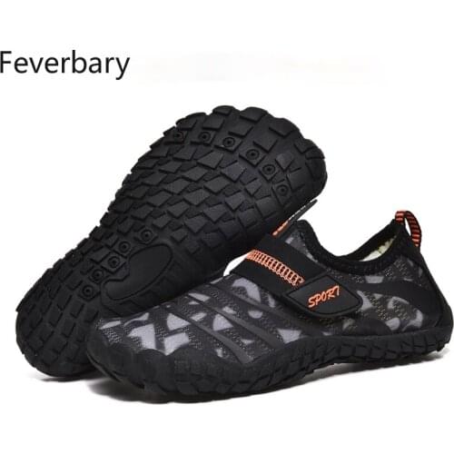 Feverbary Children Aqua Shoes Kids Outdoor Beach Lawn Non_Slip Boots Women Surfing Swimming Comfortable Sneakers