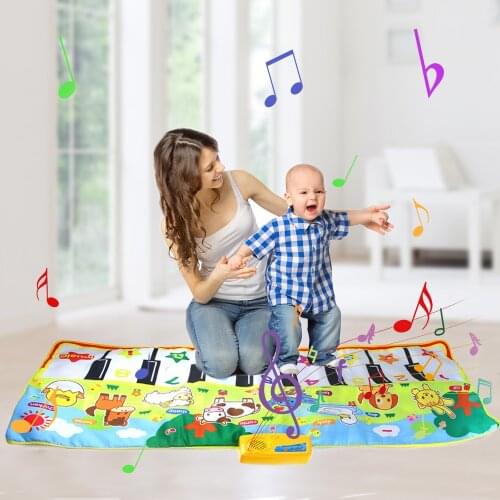 Baby Musical Mat Electronic Music Carpet & Funny Animal Sound Piano Play Rug Educational Instrument Toy Birthday Gift for Kids