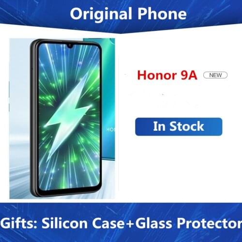 DHL Fast Delivery Honor 9A 4G LTE Cell Phone MTK6765 Android 10.0 6.3" 1600X720 4GB RAM 128GB ROM 5000mAh Fingerprint Face ID