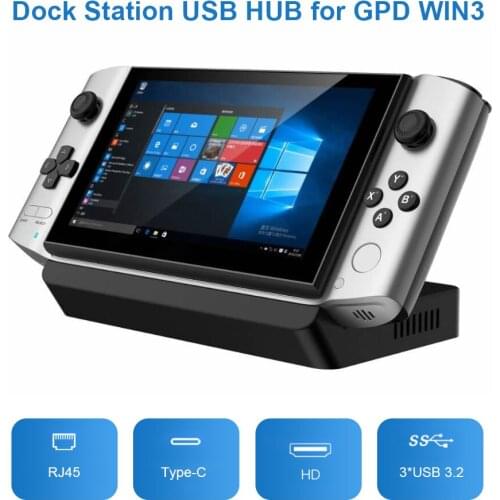 For GPD Dock Station USB HUB for GPD WIN 3 Windows 10 System Handheld Game Console Holder External Splitter Adapter Games