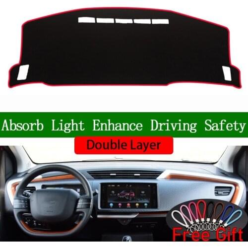 Double Layer Car Stickers For GEELY VISION X1 2017 Dashboard Cover Car Accessories Interior Anti-UV Car Decals