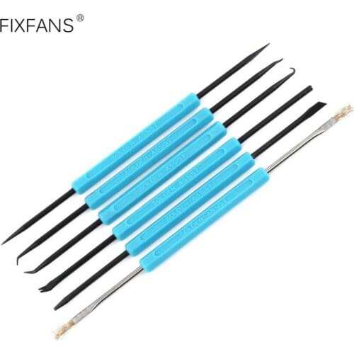 FIXFANS 6Pcs/Set Professional Steel Solder Assist Repair Tool Kit Soldering Tools for Electronics PCB Circuit Board Repair Tools