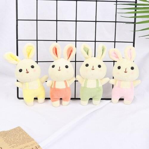1Pc Lovely 12CM Rabbit Stuffed Plush ToyPendant Gift Keychain Plush Toy Doll Plush Doll Keychain Children Girl Gift