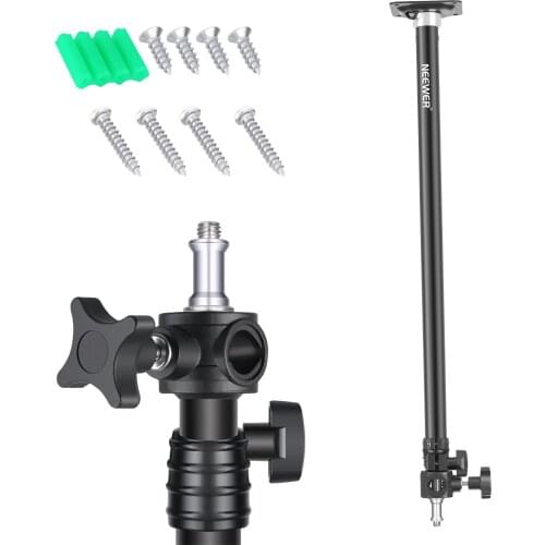 Neewer Wall Mounting Boom Arm 23.2-39.4 inches/59-100 CM Adjustable Length with Adapter for Photo Studio Video Light, Monolights