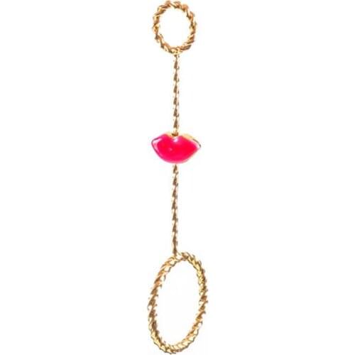 Personality Brass Red lips Ring Holder Practical Portable Cigarettes Holder Clamp Finger Hand Smoking Accessories