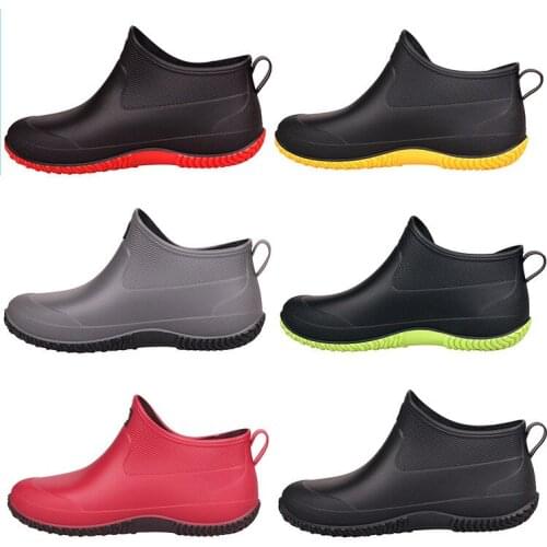Men Rubber Shoes Waterproof Rain Boots 2020 Autumn New Male Short Ankle Boots Waterproof Rianboots Shoes