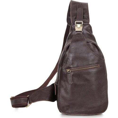 JMD 100% Genuine Cow Leather Mens Backpack Cross Body Chest Bag High Quality Small Backpack Bag For Man 2467Q