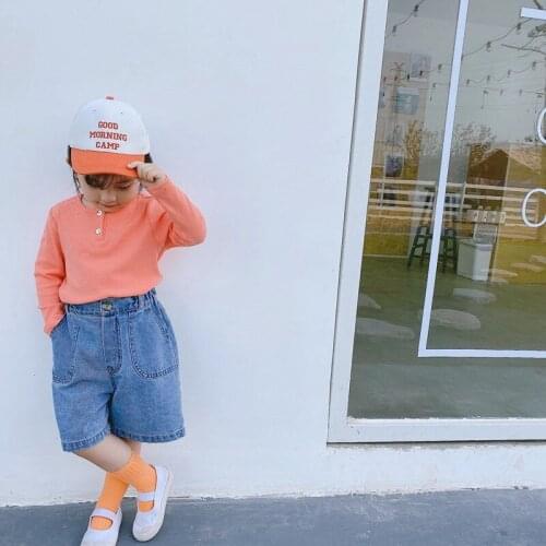 2020 New Summer Toddler Baby Shorts Casual Korean Loose Wide Leg Pants for Girls 2-6 Years Boys Fashion Denim Shorts Child Jeans