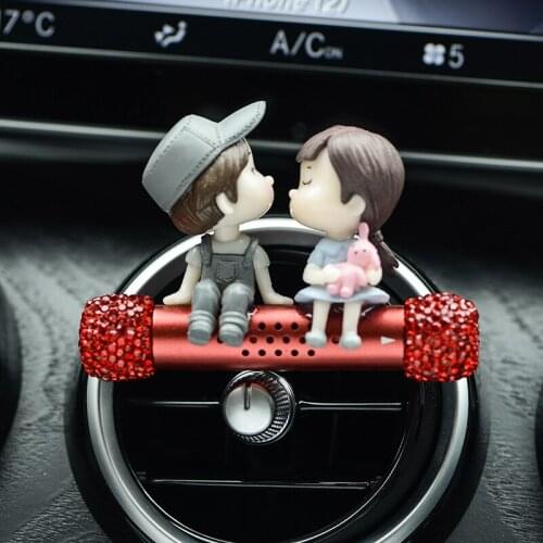Cartoon Character Aromatherapy Accessories Lovely Girl Boy Car Air Vent Freshener Conditioning Perfume Clip Diffuser Decor Auto