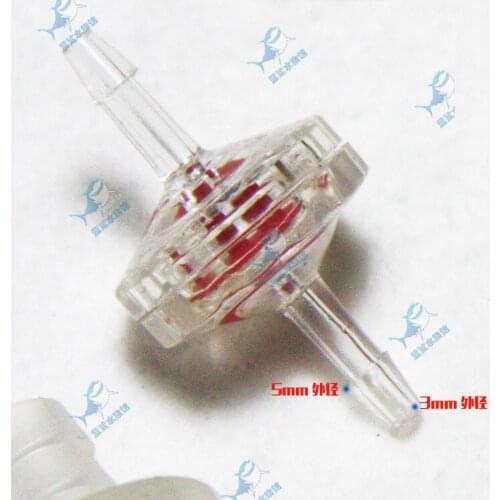 1/8" 3mm mini GPPS plastic transparent water stop valve is a one-way valve check valves used for water 100 pieces per lot