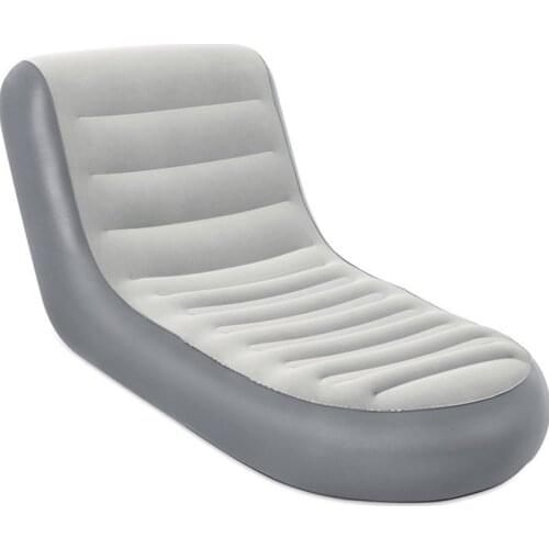 Simple Portable Single Inflatable Lazy Sofa Multifunctional Bed Outdoor Beach High Quality Furniture Garden Gray Folding Chair