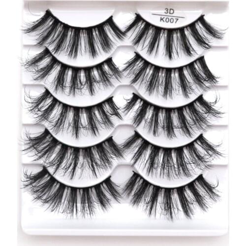 5 pairs Eyelashes 3D Natural False Eyelashes 3d Mink Lashes Soft Eyelash Extension Makeup Kit Cilios