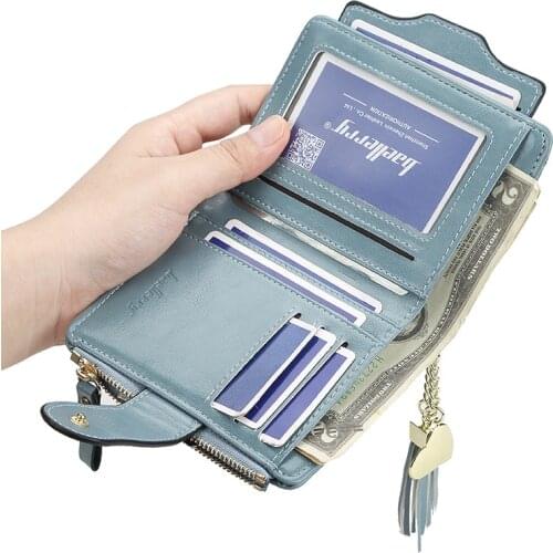 New Luxury Brand Casual Womens Wallet Short Tassel Girl Card ID Holder Ladies Purse Coin Money Bag carteras para mujer sac