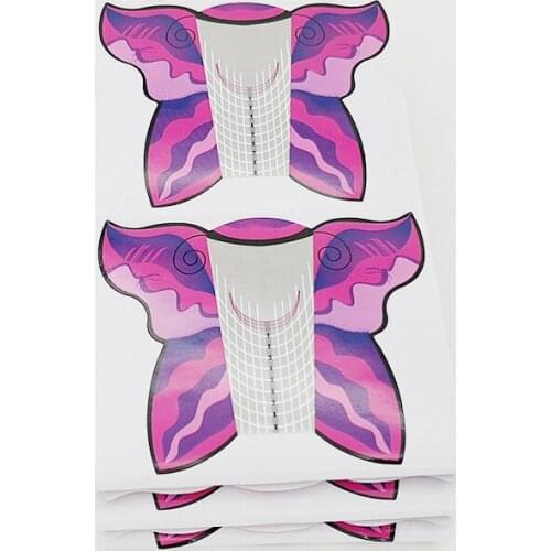 Self-Adhesive Nail Forms 100pcs/pack Soak Off UV Gel Quick Extension Gels Acrylic Powder Nails Art Design Tools Salon Home DIY