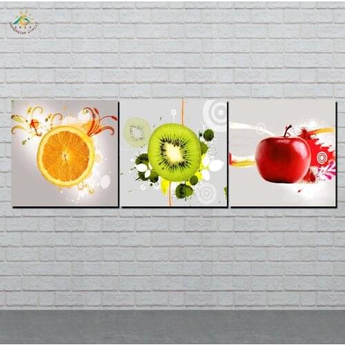 Colorful fruit Wall Art Modern Canvas Art Prints Poster Wall Painting Home Decoration Artwork Wall Art Pictures 3 PIECES