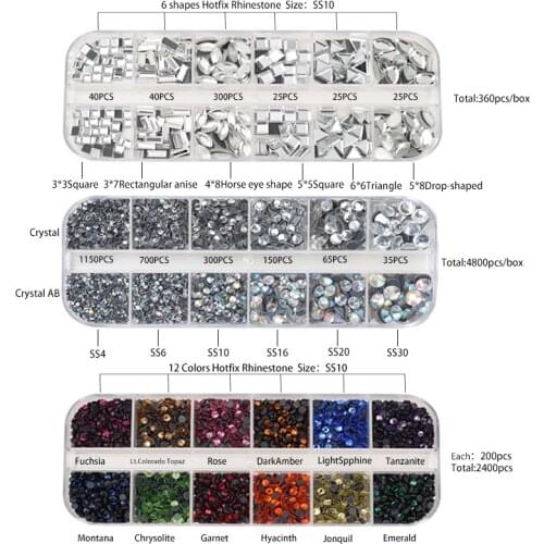 Strass Crystal Rhinestones /glass Diamond Rhinestone Hotfix DMC Flatback Rhinestones Crystal Glitter for Clothing Decoration DIY
