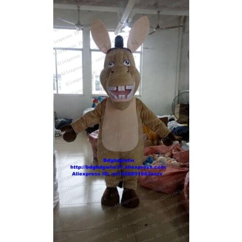 Light Brown Donkey From Shrek Mascot Costume Adult Cartoon Character Outfit Welcome The Doorman Campaign Propaganda zx898