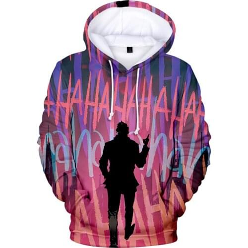 Peculiar 3D Movie Joker Hoodies Hip Hop Street Wear Style Long Sleeve 3D Printed Joker Hoodie sweatshirt Men/women Clothes