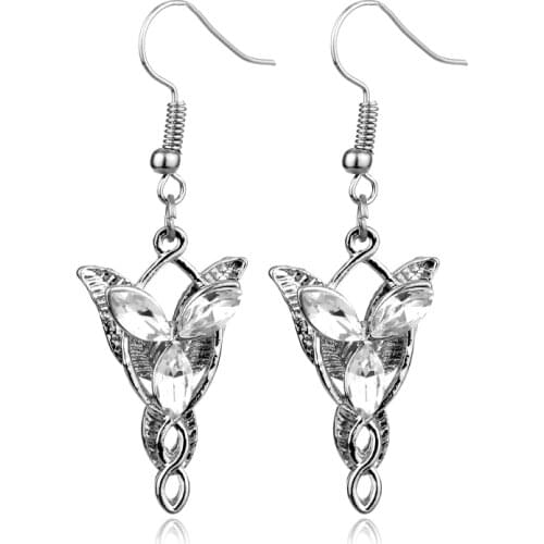 Hot Fashion Arwen Evenstar Dangle earrings Lord Elf Princess Crystal Drop Earrings Jewelry For Women wholesale