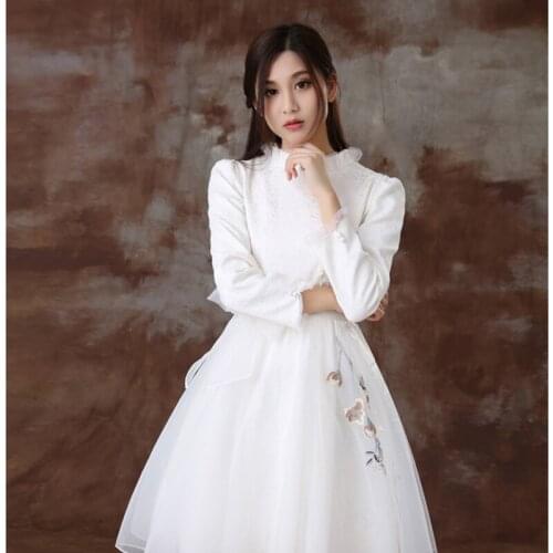 Women winter dress 2018 Chinese style streetwear oriental dress female ladies elegant womens dresses new arrival 2018 KK2705 X