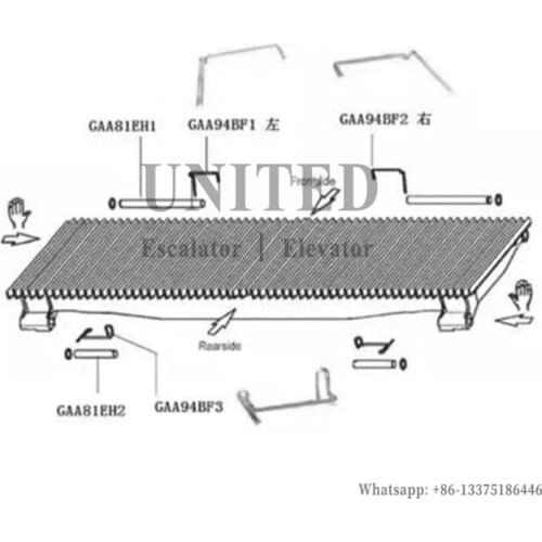 20pcs Escalator Travelator Pallet Accessories GAA81EH1 GAA81EH2 GAA94BF1 GAA94BF2 GAA94BF3 Use for XAA26340H3 XAA26340H23