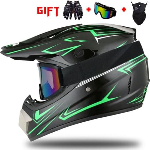 3 Gifts With Cool Motorcycle Off-road Helmet Children Adolescents Adult Downhill Full Face Helmet Capacete S M L XL