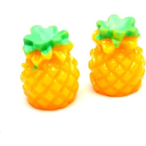 30pcs Yellow Pineapple Bottle Resin Crafts Christmas Decoration Flatback Cabochon Embellishment For Scrapbook DIY Accessoris