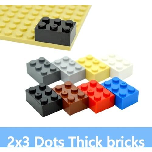 40PCS DIY Building Blocks 2*3 Dot Thick Figures Bricks 2x3 Dots Educational Creative Size Compatible With 3002 Toys for Children