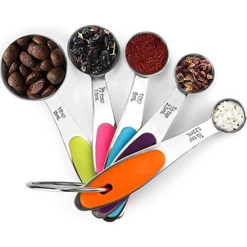 5Pcs/Set Stainless Steel Measuring Cup Spoon with Scale Cake Mold Kitchen Cooking Baking Tool
