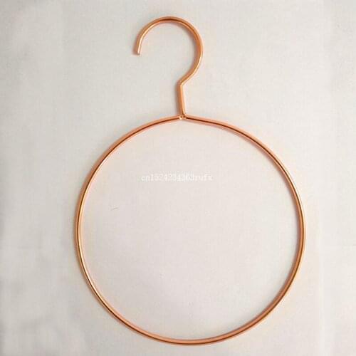 50pcs Scarf Tie Belt and Towel Clothes Organizer Nordic Style Rose Gold Metal Iron Circle Hanger Rack