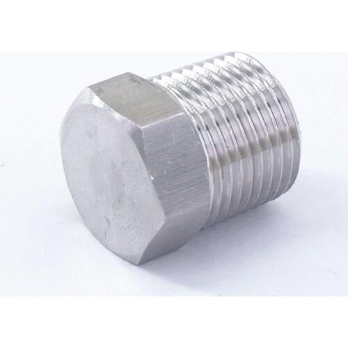 3/8" BSPT / NPT male End Cap 304 stainless steel Pipe Countersunk Plug hex head socket Pipe fittings