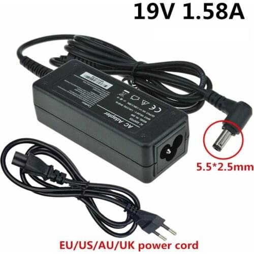 19V 1.58A 5.5x2.5mm Notebook Laptop Power Supply AC DC Adapter Charger EU US AU UK Cord Cable 19V1.58A 30W Adaptador For Dell