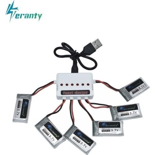 3.7V 400mah Rechargeable Battery + Charger For H31 X4 H107 KY101 E33C E33 U816A V252 H6C RC Drone Spare Parts 3.7v Lipo battery