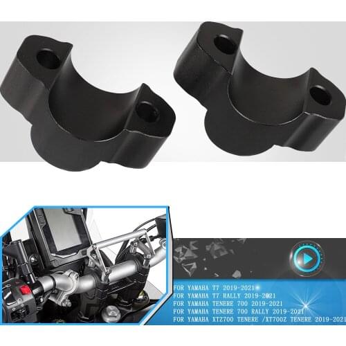 For Yamaha T7 Tenere 700 T 7 TENERE700 Rally 2019 2020 2021 22MM Motorcycle Aluminum Handlebar Risers Up Mounting Bracket Clamp