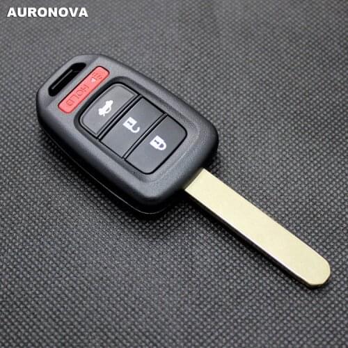 AURONOVA New Replace Original Key Shell for Honda Fit Vezel Xrv Jazz Crider City Greiz 3+1 Buttons Remote Car Key Case