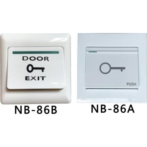 White Plastic Exit Push Release Button Switch For Electric magnetic Lock Door Access Control