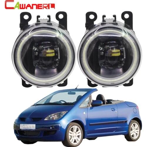 Cawanerl For Mitsubishi Colt CZC Convertible (RG) 2006 2007 2008 2009 Car LED Fog Light Angel Eye DRL Daytime Running Light 12V