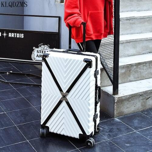 KLQDZMS 20’’24’’26’’29 Inch PC Lightweight Colorful Rolling Luggage ABS Cabin Rolling Personalized Suitcase