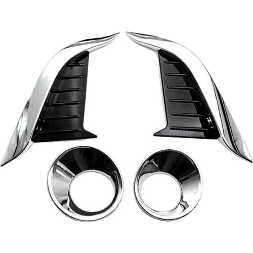 For Toyota Corolla Cross XG10 2020 2021 ABS Chrome Front Side Fender Front Bumper Eyebrow Fog Light Lamp Cover Trim