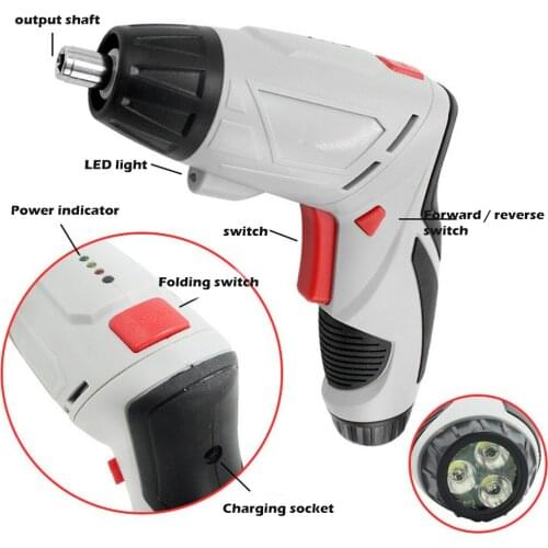 Electrical Screwdriver 3.6V Portable USB Charging Cordless Rechargeable Hand Cordless Practical Drill Power Supplies Power Tools