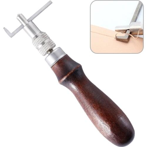 Imzay DIY Leathercraft Working Tools Leather Craft Edge Press Kit Adjustable Stitching and Groover Crease Leather Stitching